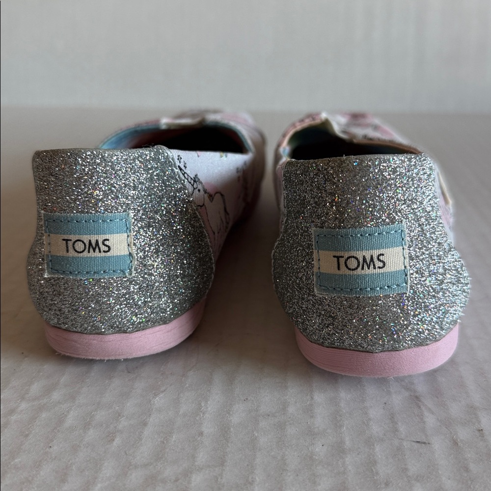Toms Classic Pastel Glitter Unicorn Alpargata Flats - Picture 8 of 11